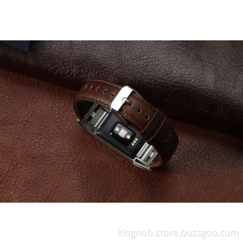 Brown Vintage Smartwatch Leather Replacement Watch band For Fitbit Charge 2 Band